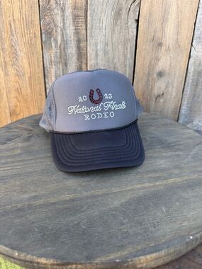 National Finals Rodeo Rhinestone Trucker Hat - Gray and Black